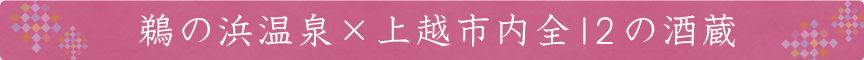 鵜の浜温泉×上越市内全12の酒蔵