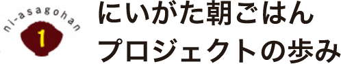 にいがた朝ごはんプロジェクトに歩み