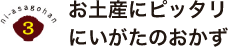 お土産にピッタリにいがたのおかず