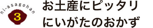 お土産にピッタリにいがたのおかず