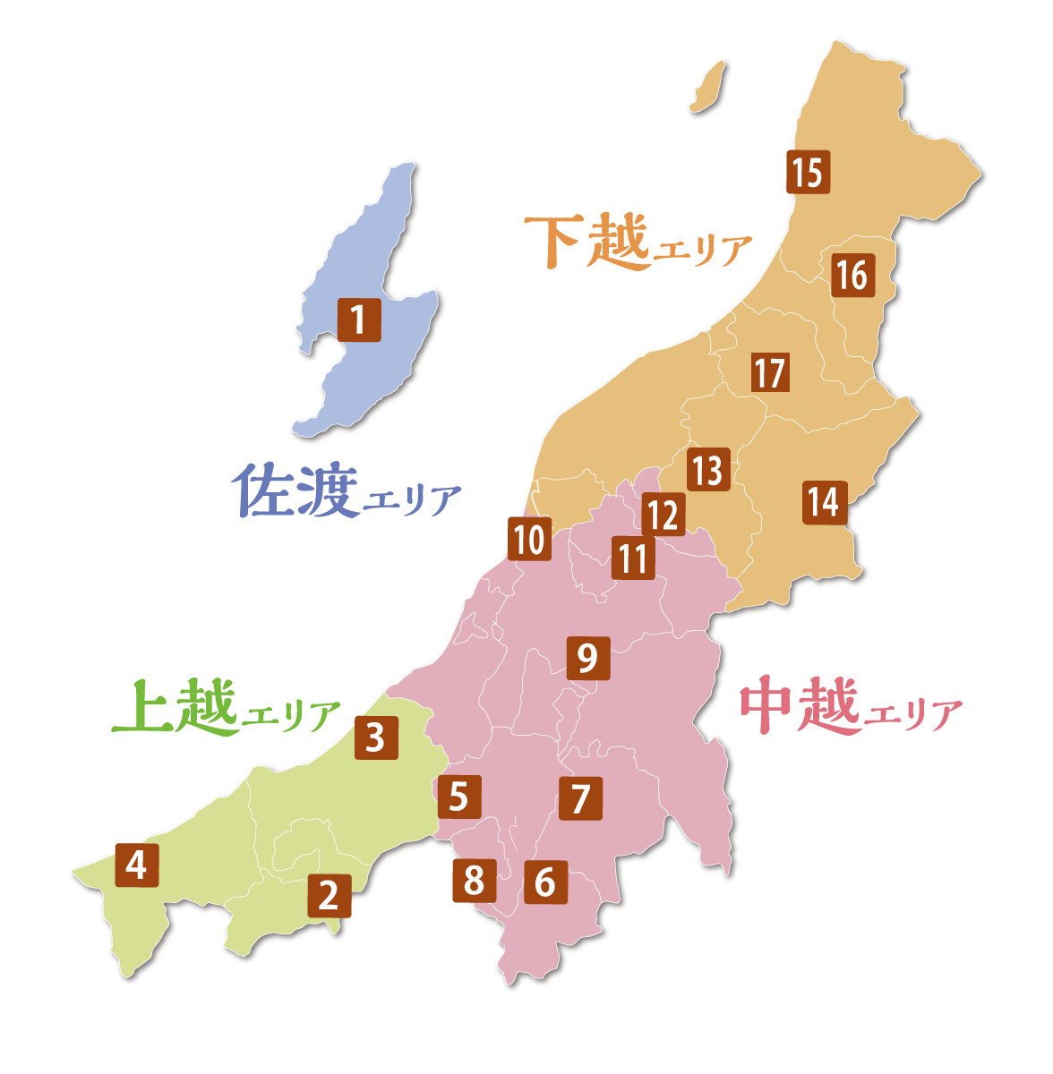 各エリアの位置を示した地図画像